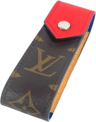 Louis Vuitton Vintage, unisex, Bruin, ONE Size, Leer, Pre-owned Pouch
