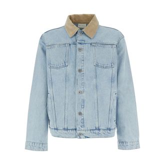 Dr&ocirc;le de Monsieur La Veste Jean D&eacute;lav&eacute;e - Heren - Spijkerjassen - Blauw - L - Katoen - Jassen