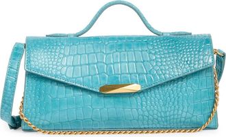 Vince Camuto Stehf Top Handle Leather Bag in Teal at Nordstrom Rack