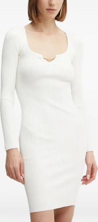 Marciano Geribbelde mini-jurk met kettingdetail - Wit