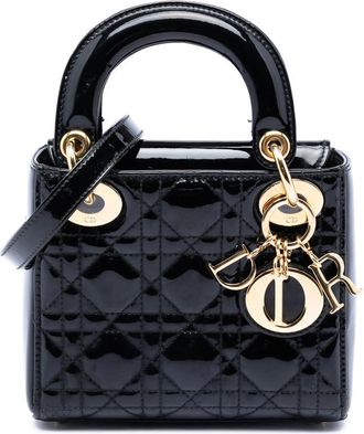 Dior Pre-owned Dior Mini Patent Cannage Lady Ladies LDD87YOBB3YLQXE5
