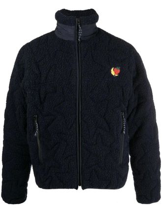 Sky High Farm star-quilted fleece zip-front jacket - Blue