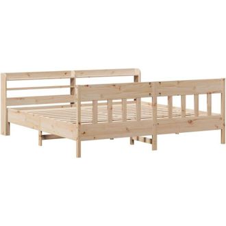 vidaXL Estructura De Cama Sin Colch&oacute;n Madera Maciza De Pino 180x200 Cm Vidaxl