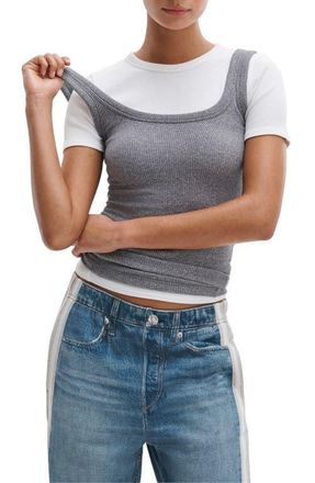 Rag & Bone The Essential Heather U-Neck Tank in Heather Grey at Nordstrom, Size X-Small