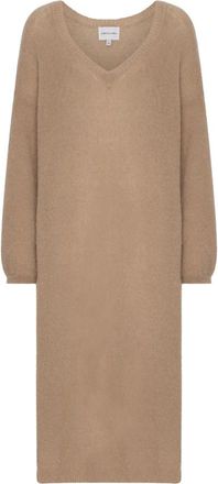 Americandreams Silja Dress - Dames - Kleedjes - Bruin - ONE Size - Wol - Kleedjes