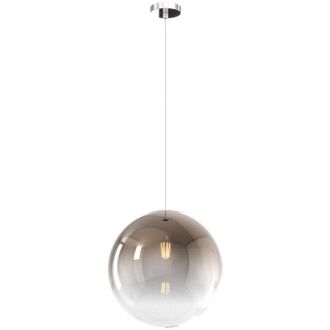 Top-Light Sopsensione Moderna Big Eclipse Metallo Cromo Vetro Bronzo 1 Luce E27 D30