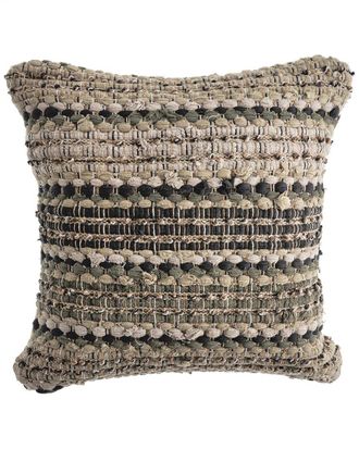 LR Home Lr Home Set Of 2 Coil Stripe Chindi Throw Pillows