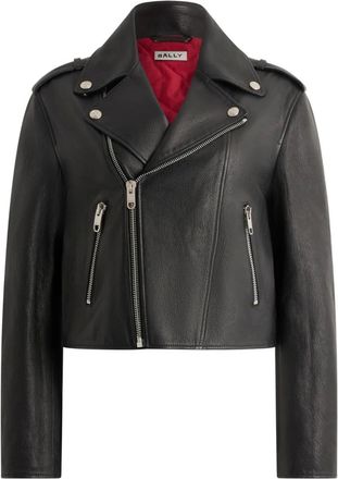 Bally Leren bikerjack - Zwart