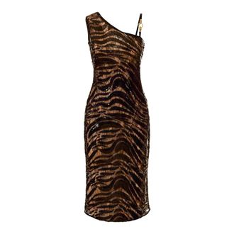 Just Cavalli Zwarte jurken - Dames - Casual kleedjes - Veelkleurig - M - Kleedjes