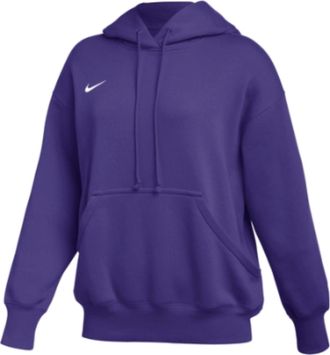Nike Mens Phoenix Fleece Polyester Hoodie In Field Purple/white