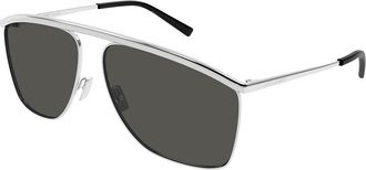 Saint Laurent SL 820 VICTOIRE 001 Womens Sunglasses Silver Size 61 - Free RX Lenses - Free RX Lenses