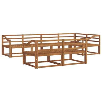 vidaXL Conjunto De Sof&aacute;s De Exterior 7 Pcs Natural Vidaxl