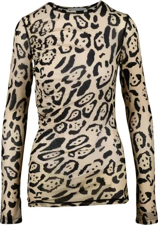 Sportmax Beige Polyamide-Blend Animal Blouse