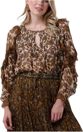 Louizon Bronze Ottis Top Blouse - Dames - Blouses - Bruin - XS - Overhemden