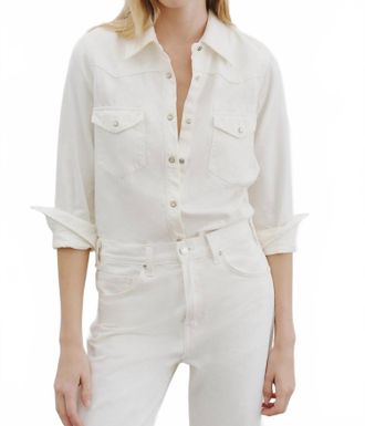 Nili Lotan Travis Shirt In Cream
