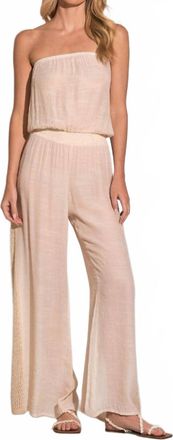 Elan Strapless Jumpsuit Cover Up In Natural