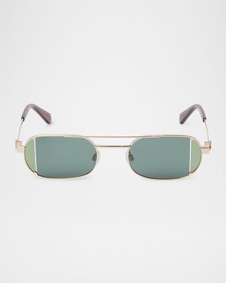 Off-white Lynn Oval Metal Sunglasses