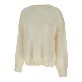 Soft Goat Fonna Loose Stitch Crewneck - Dames - Ronde hals truien - Wit - XS - Wol - Truien & Vesten