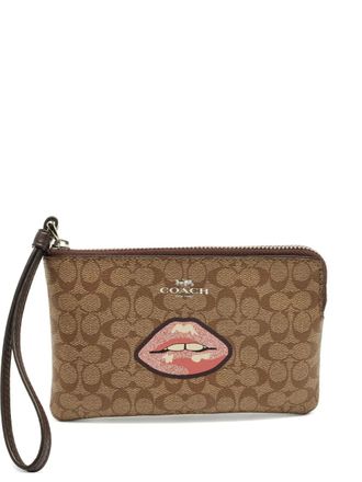 Coach Clutch met patroon - Bruin