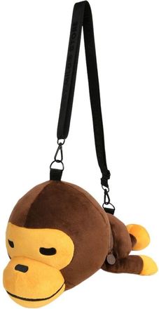 A Bathing Ape BAPE Baby Milo Plush Crossbody Bag Brown 0MXBGW4365XXO