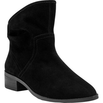 Lucky Brand Womens Lollin Ankle Boots In Black Oiled Suede