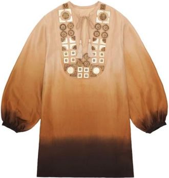 Fortela Degrad&eacute; Short Silk Dress in Multicolor at Nordstrom, Size 40 Eu