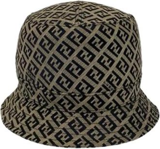 Fendi Pre-owned Vintage Bucket Hat - Dames - Vintage Accessoires - Veelkleurig - ONE Size - Katoen - Vintage