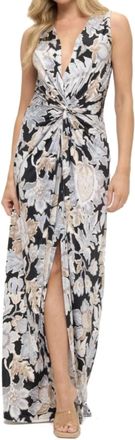 Ariella Twist Front Maxi Dress In Black