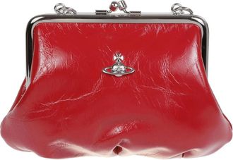 Vivienne Westwood Granny Frame Clutch - Dames - Tassen - Rood - Maat: ONE Size Zijde