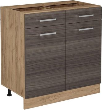 Vicco Mueble Bajo De Cocina R-line, Gris Noble, 80 Cm Sin Encimera