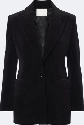 Costarellos Daimy cotton velvet blazer