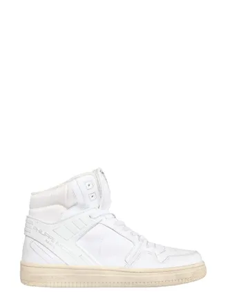 Philippe Model White Leather High-Top Sneaker - White