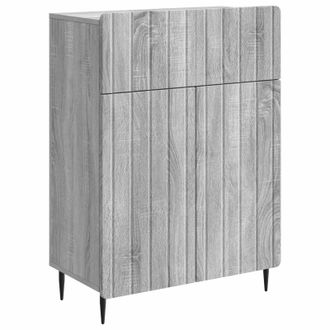 vidaXL Aparador Gris Sonoma 66 X 34,5 X 92 Cm Madera De Ingenier&iacute;a Vidaxl