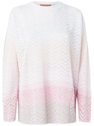 Missoni Trui met chevron streep - Wit