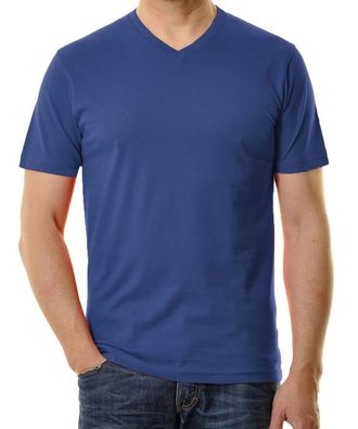 Ragman T-Shirt RAGMAN, Herren, Gr. 106, blau (nachtblau, 709), Baumwolle, Shirts T-Shirt