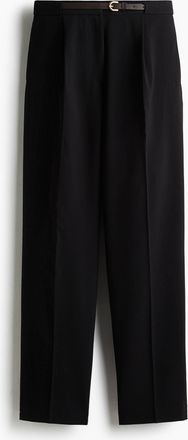 H&M Elegante Hose mit Gürtel - Schwarz