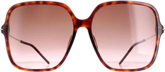 Gucci Square Womens Dark Havana Brown Gradient GG1267S - One Size