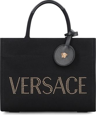Versace Small Canvas Tote Bag