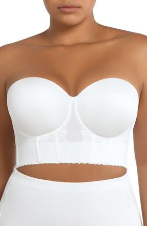 Affinitas Elissa Full Busted Strapless Bustier in Pearl White at Nordstrom, Size 42