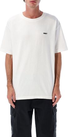 Obey White Crewneck Printed T-Shirt