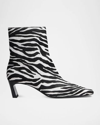 Rag & Bone 55mm Kai Zebra Calf Hair Ankle Boots