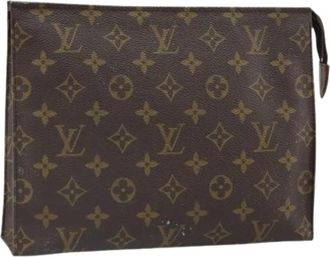 Louis Vuitton Pre-owned Clutches, female, Brown, Size: ONE SIZE Pre-owned Canvas Clutch