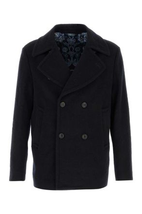Etro Dark Navy Wool Coat