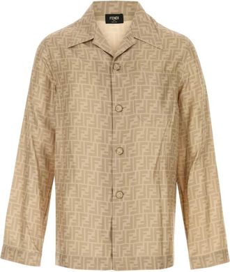 Fendi Beige All Over Printed Shirt
