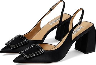 Badgley Mischka Adaline High Womens Heels Black : 7.5 M, Leather