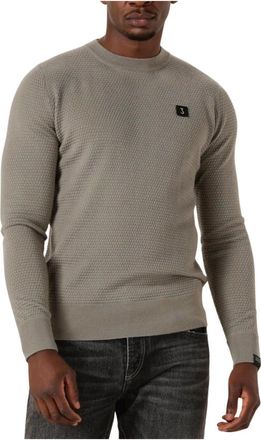 Butcher of Blue Groene Structuur Crew Sweater - Heren - Ronde hals truien - Groen - 2XL - Truien & Vesten