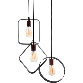 Beliani Pendant Lamp VOMANO Metal Black