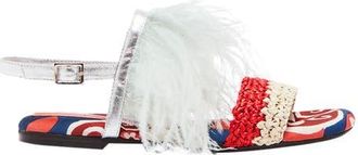 La DoubleJ Medal Sandal Moonflower Navy at Nordstrom, Size 39 It