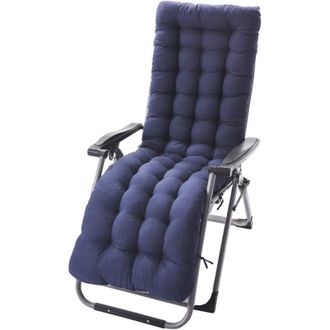 COSMA Sedia A Sdraio Con Cuscino zero Gravity Poltrona Reclinabile In Acciaio Da Esterno -confezione Da 2 Pezzi / Blu