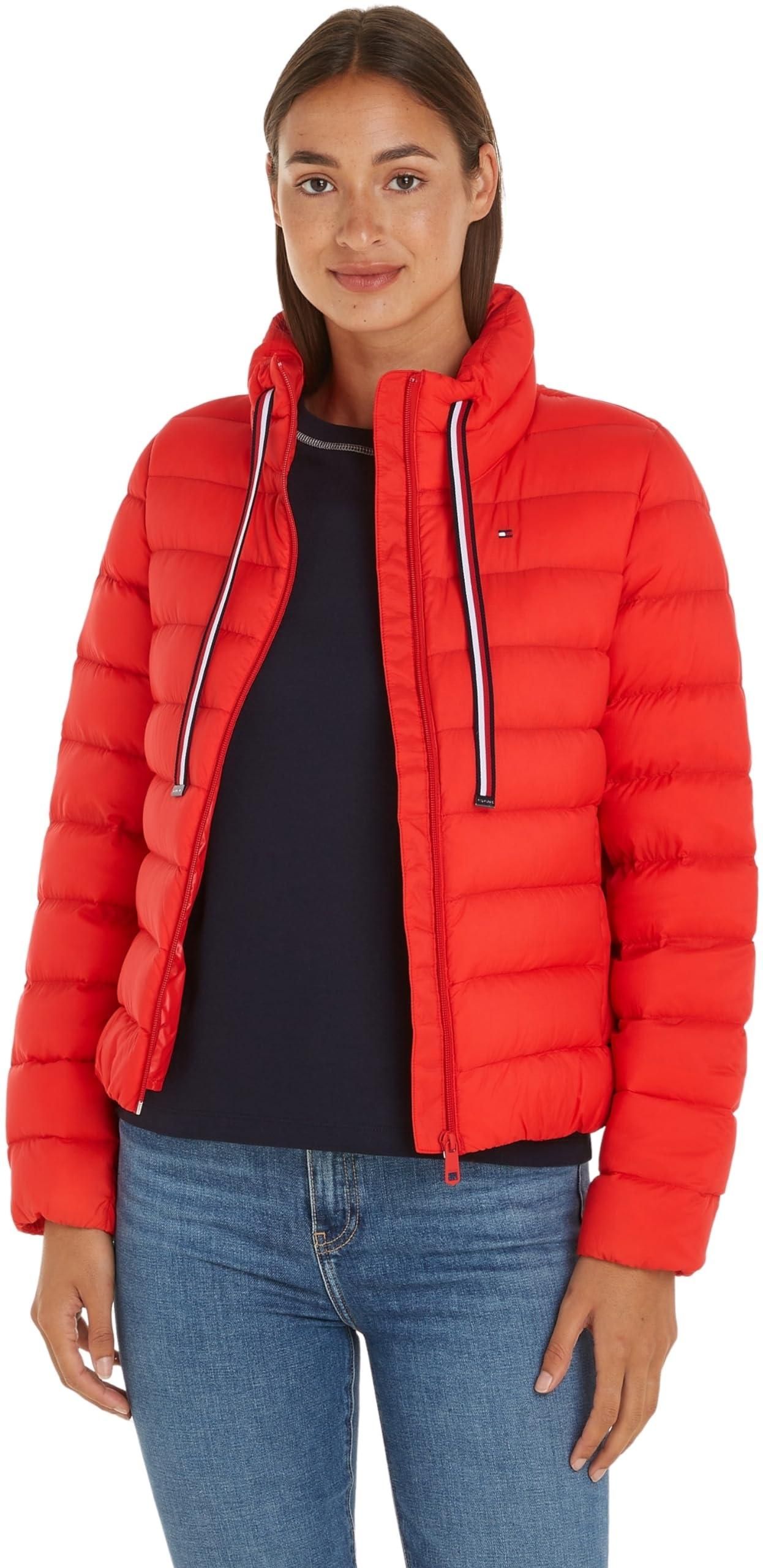 Steppjacke Rote Damen Jacke FrÃ¼hjahr Tommy Hilfiger Damen Daunenjacke  Packable Padded Jacket Winter